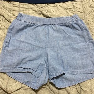 Madewell chambray shorts w/ pockets, size S